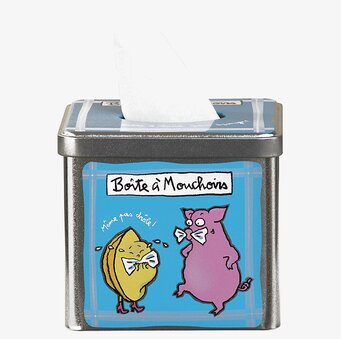 Servettställ turkos från Derriére la porte med teckningar