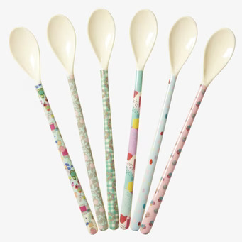 Långa Skedar - Extraordinary Prints från Rice, färgglada skedar