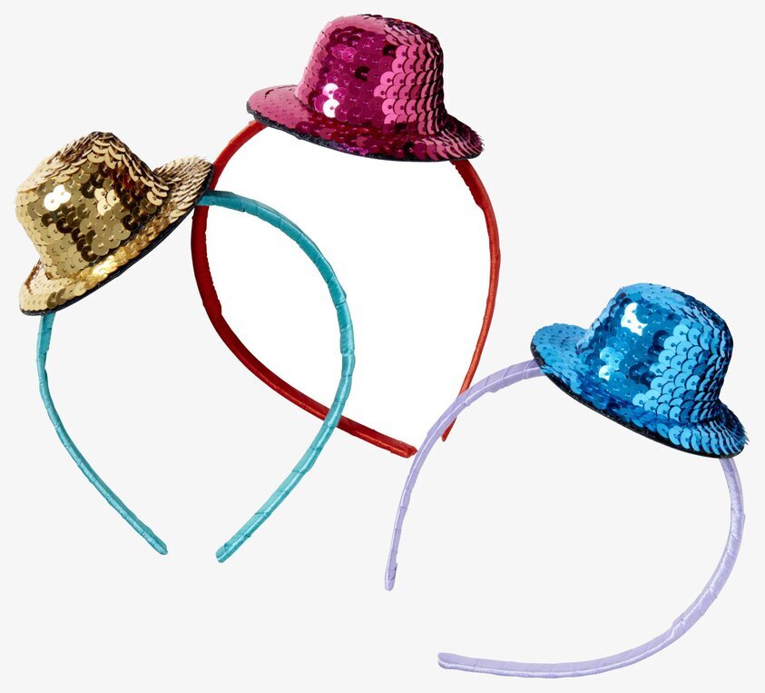 Diadem Med Paljetter från Rice i tre färgglada varianter