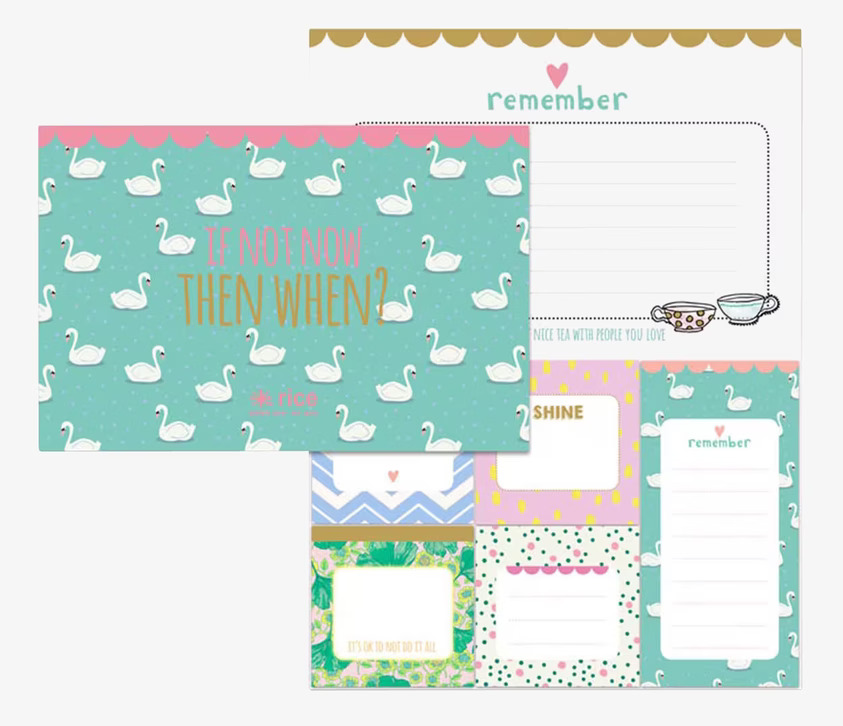 Notisar Rice från Rice med färgglada och inspirerande designs