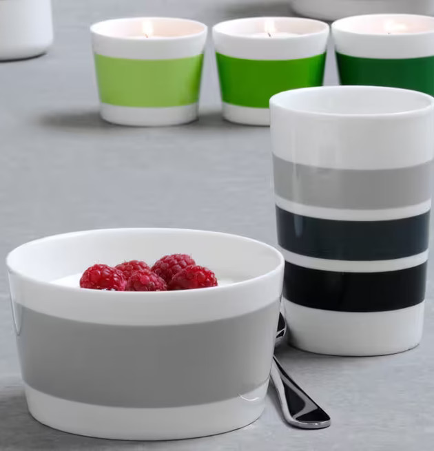 Skålar Scala Lime Green 3-Pack från Mette Ditmer på bord