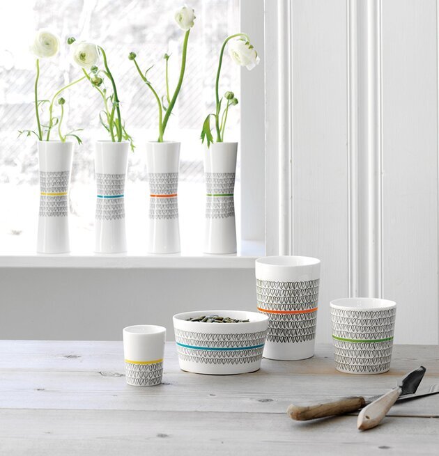 Äggkopp 2-Pack Blue Heart från Mette Ditmer på träbord