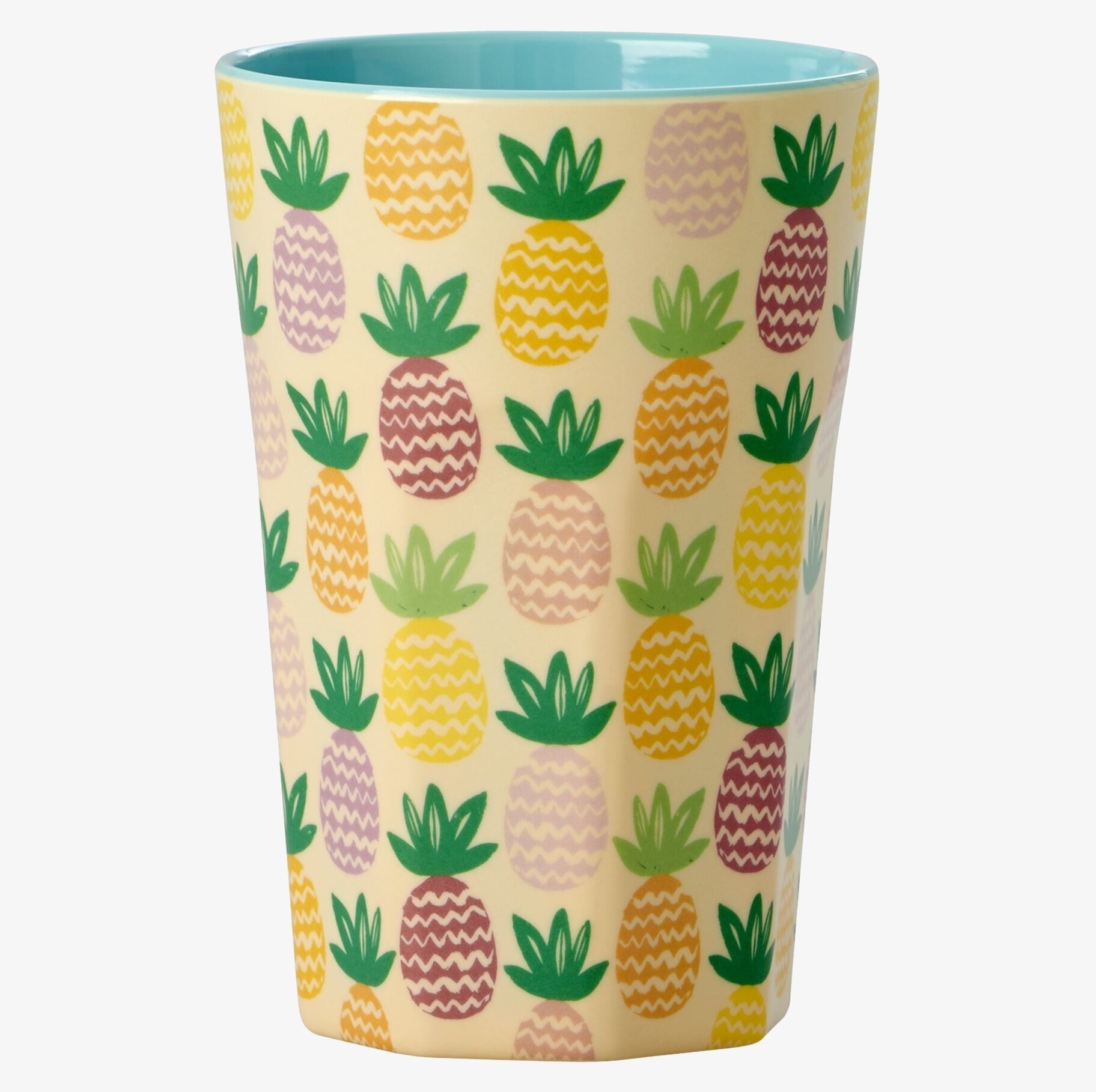 Mugg Latte Pineapple Print från Rice med färgglada ananaser