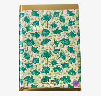 Notebook A4 från Rice med färgglatt blommigt omslag