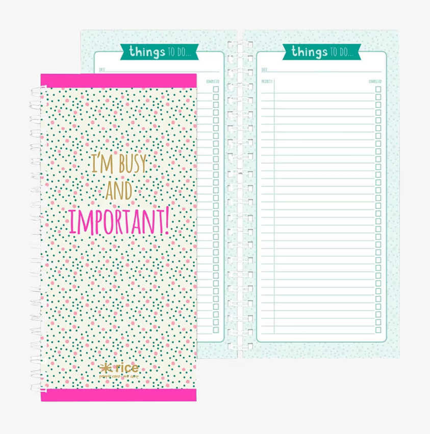 Big Wire-O To-Do Notebook från Rice med färgglatt omslag