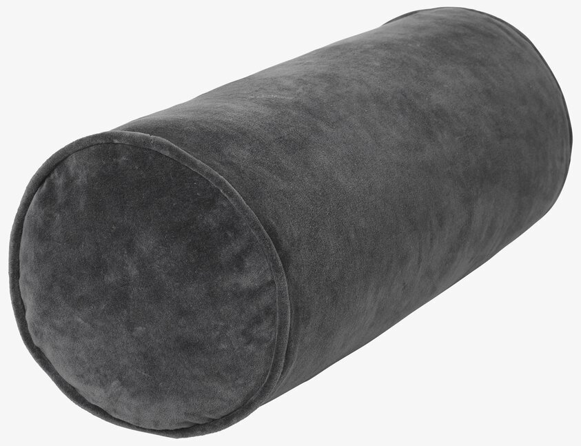 Bolsterkudde Sammet Cole från Cozy Living i mörkgrå sammet
