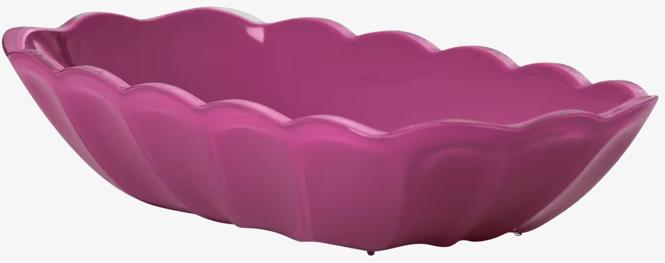 Banana Split Skål Rosa från Rice med vågformade kanter