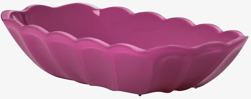 Banana Split Skål Rosa från Rice med vågformade kanter