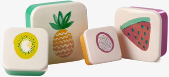Matlådor 4-Pack Tutti Frutti från Rice med fruktmotiv