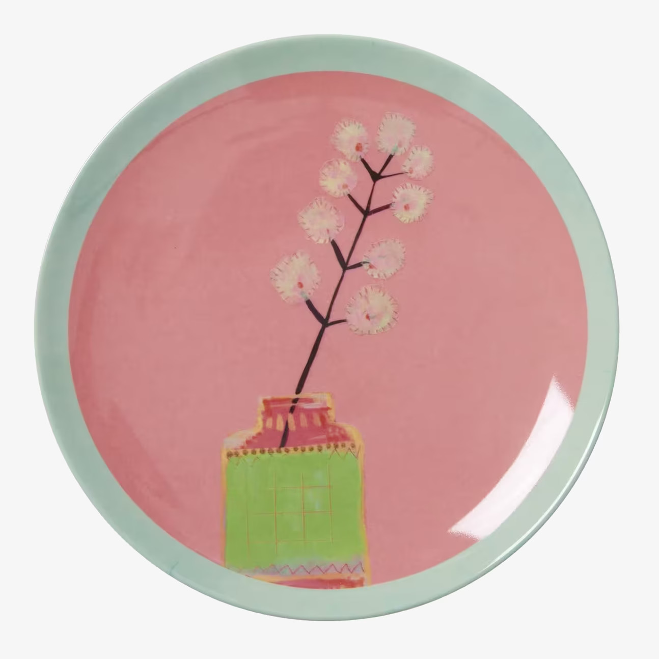 Desserttallrik Flower Prints Rosa från Rice med blomtryck