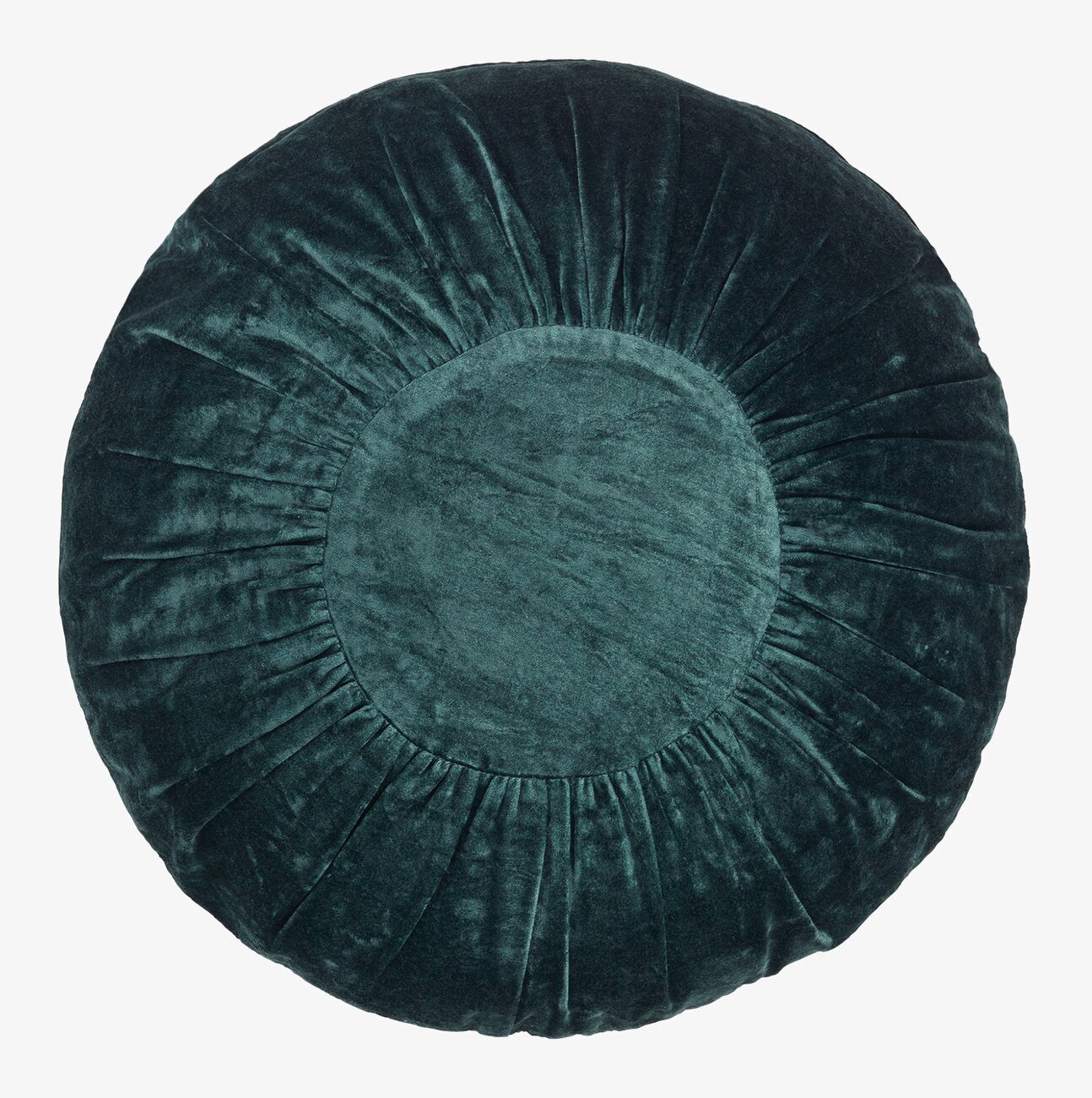 Sammetskudde Rund Dark Green från Cozy Living i sammet