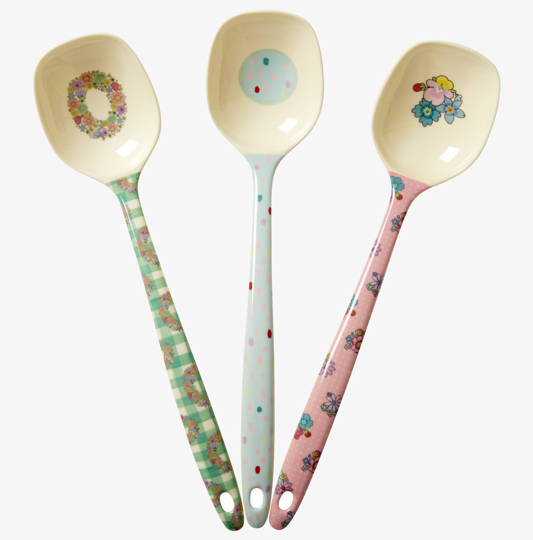 Matlagningssked Extraordinary Prints från Rice, tre mönster