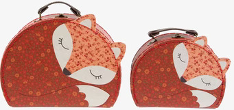 Resväska 2-Pack Angus från Sass & Belle med sovande räv