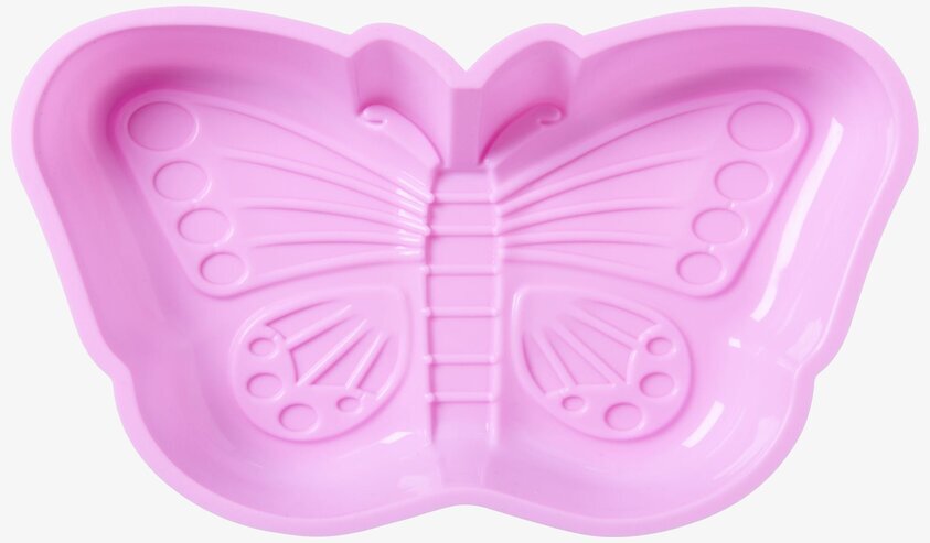 Silikonform Butterfly Rosa från Rice på vit bakgrund