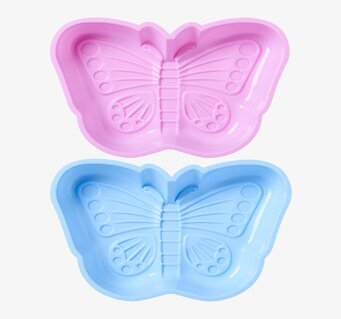 Silikonform Butterfly Rosa från Rice i rosa och blå färg