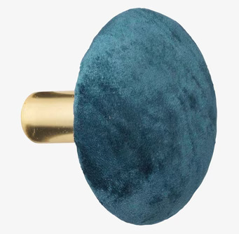 Knopp Sammet Petrol L från Cozy Living i petrolblå sammet