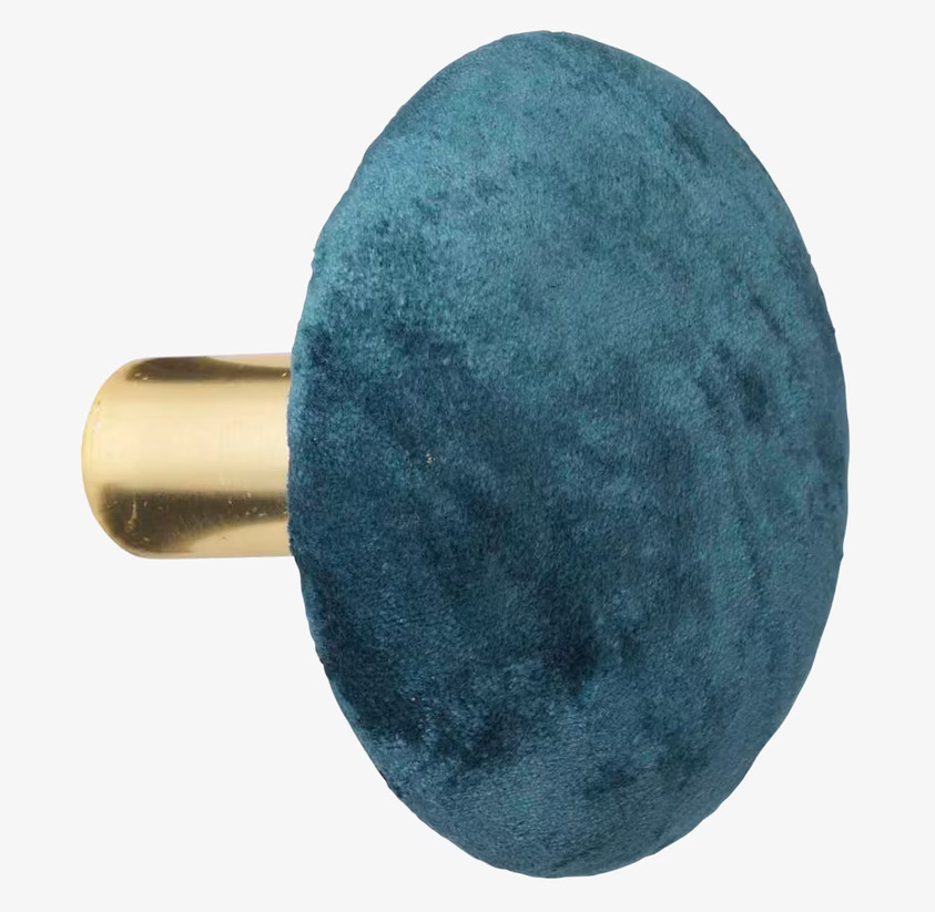 Knopp Sammet Petrol L från Cozy Living i petrolblå sammet