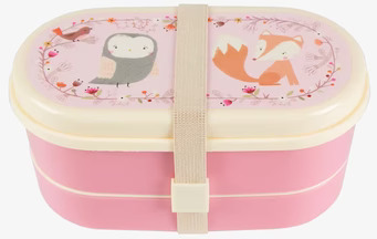 Lunchbox Woodland från Sass & Belle med uggla och rävmotiv