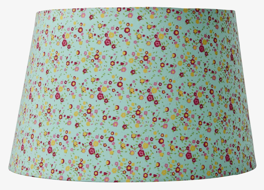 Lampskärm Large Mint Small Floral från Rice mot vit bakgrund