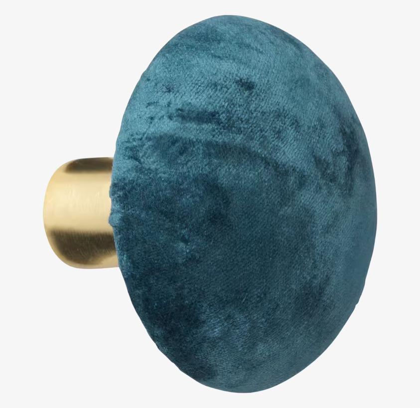 Knopp Sammet Petrol M från Cozy Living i sammet och metall