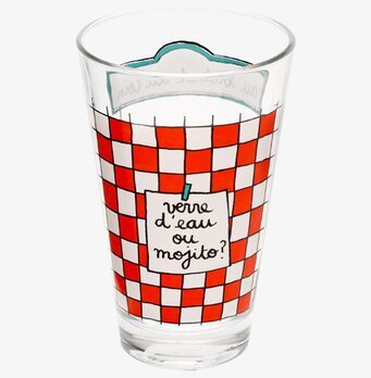 Glas Köksruta från Derriére la porte med rutigt mönster