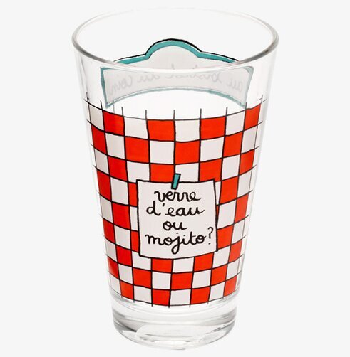 Glas Köksruta från Derriére la porte med rutigt mönster