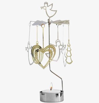 Bild av konstnärligt utformad ljusdekoration för jul