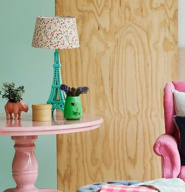 Lampskärm Large In Small Floral Print från Rice på turkos fot