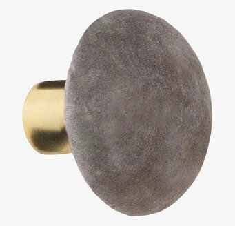 Knopp Sammet Mud S från Cozy Living i sammet och mässing