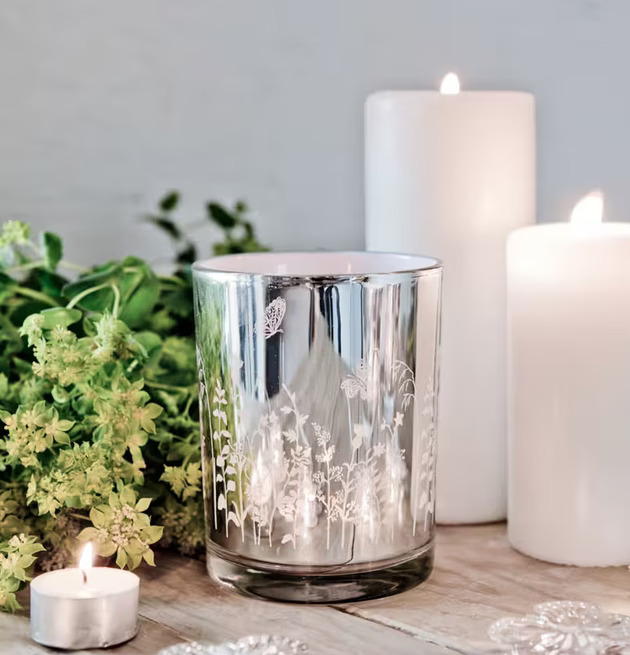 Summer Butterfly - Majas Cottage ljuslykta med spegelyta