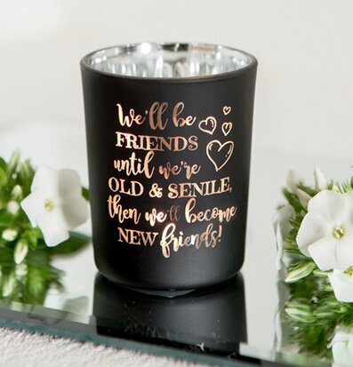 Ljuslykta Friends Svart/Silver från Majas Cottage i metall