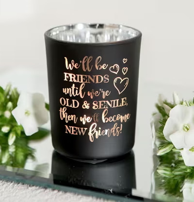 Ljuslykta Friends Svart/Silver från Majas Cottage i metall