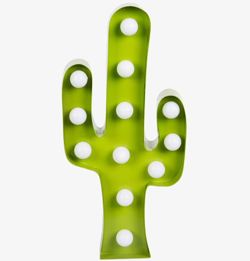Kaktus LED från Sass & Belle, grön dekorationslampa med LED