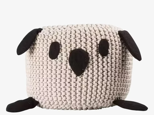 Sittpuff Bunny Beige från By ON med kaninmotiv och öron