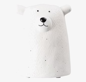 Bordslampa Björn Vit från By ON med detaljerad björndesign