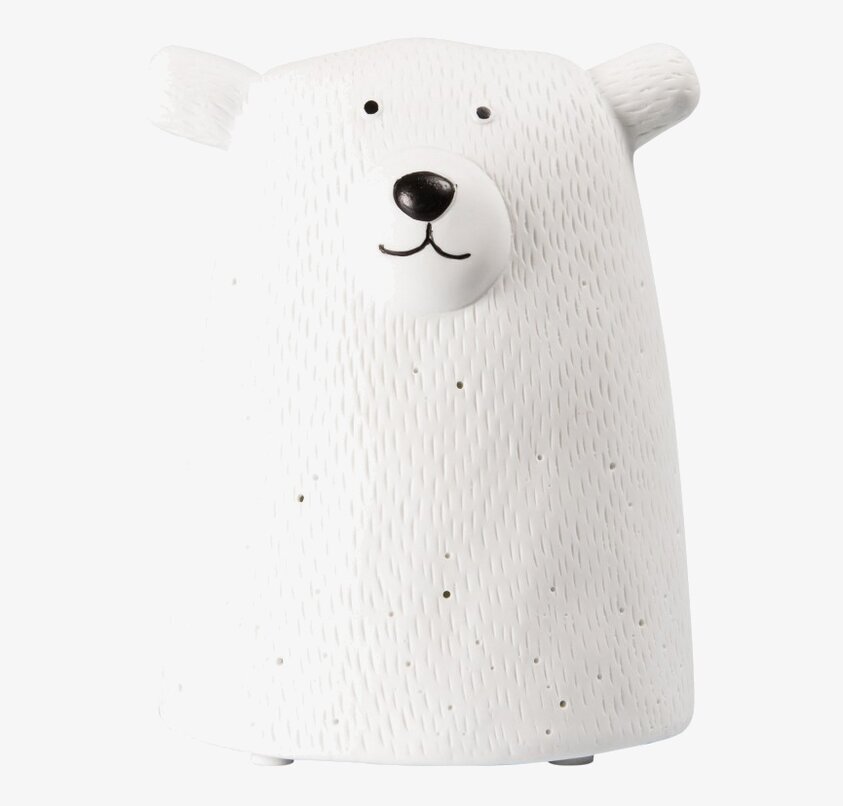 Bordslampa Björn Vit från By ON med detaljerad björndesign