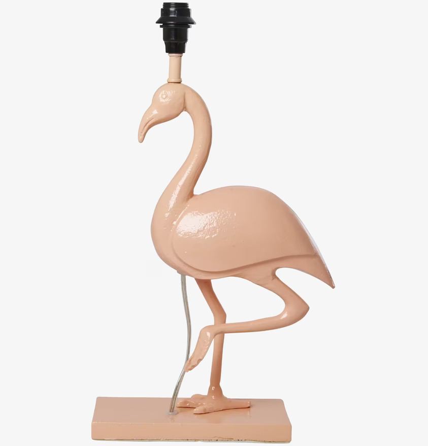 Lampfot Flamingo Korall från Rice, flamingoformad lampa