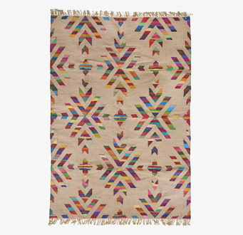 Stor Matta RICE från Rice med färgglatt geometriskt mönster