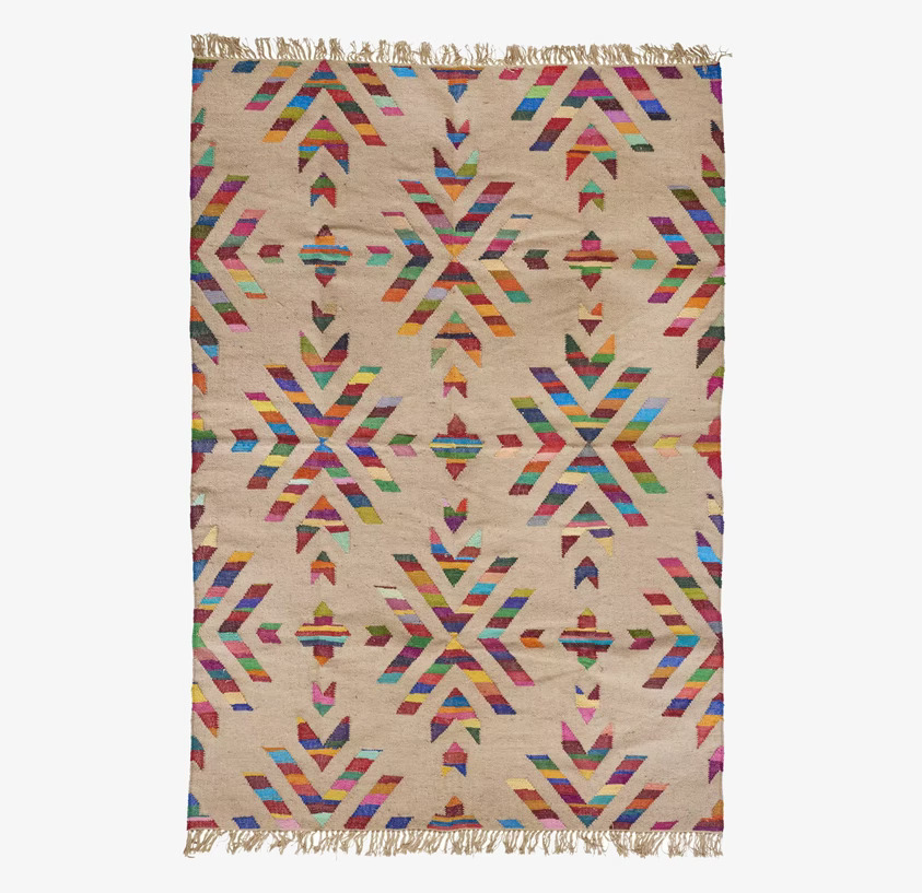 Stor Matta RICE från Rice med färgglatt geometriskt mönster