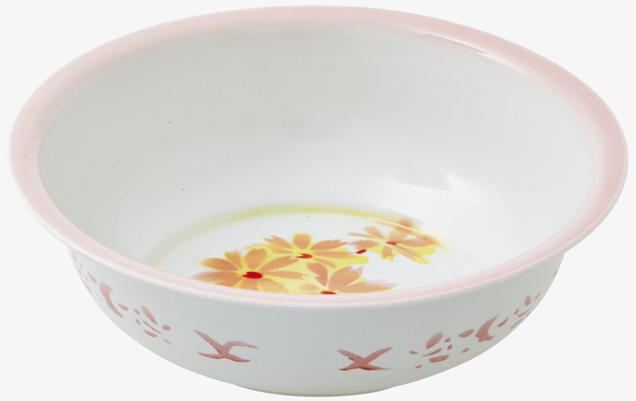 Emaljskål Blommor Medium från Rice med blommigt mönster