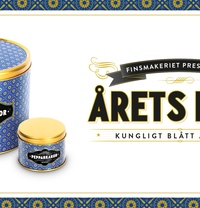 Pepparkakor 430g Kungligt Blå från Finsmakeriet, elegant burk