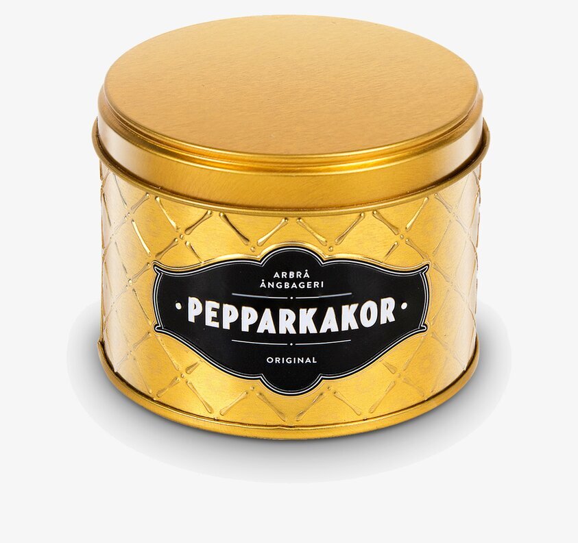 Pepparkakor Miniburk Guld från Finsmakeriet i metall