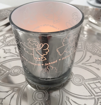 Gustav - Majas Cottage ljuslykta med änglar och kärleksord