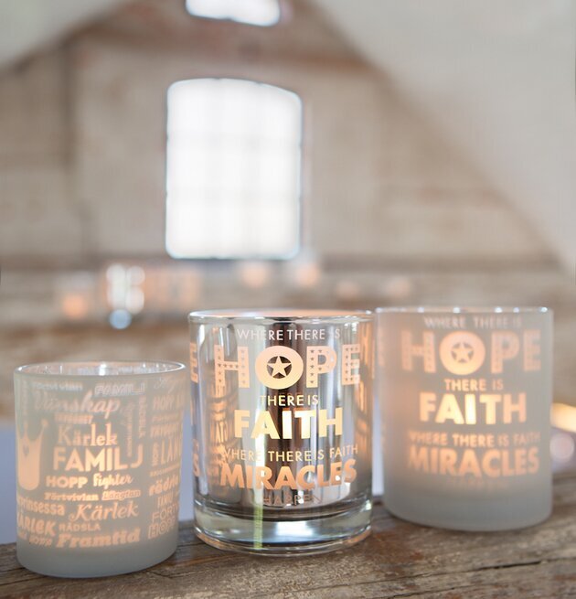 Hope - Majas Cottage ljuslyktor med inspirerande texter