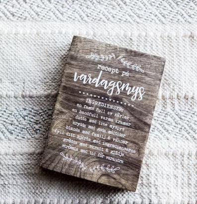 Majas Vardagsmys Tavla från Majas Cottage med recept på mys