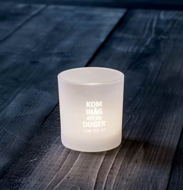 Oro/Verkligheten/Duger - Majas Cottage frostad ljuslykta