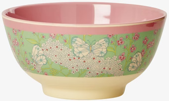 Skål Butterfly & Flower Print från Rice med färgglatt mönster