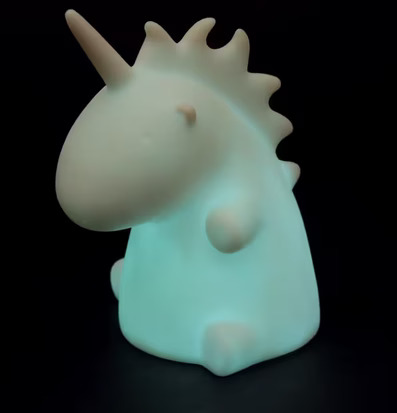 Nattlampa Enhörning från Puckator på svart bakgrund