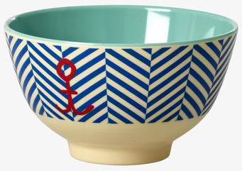 Liten Skål Sailor Stripe & Anchor Print från Rice