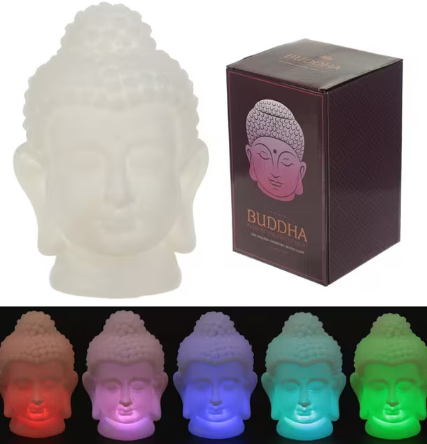 Lampa Buddha från Puckator som skiftar färg och ger lugn